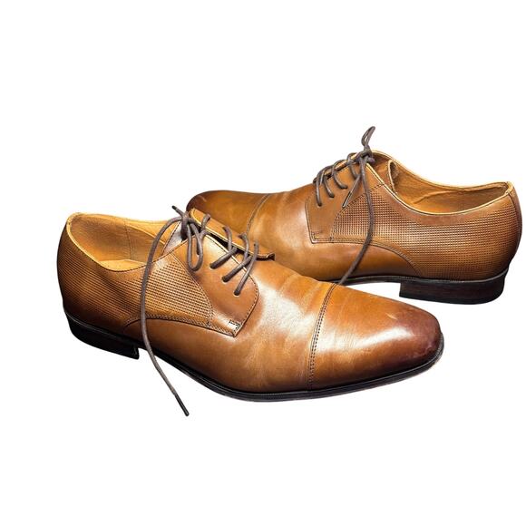 Florsheim Postino Cap Toe Oxford Shoes 10.5D Brown Cognac Dress Leather Lace Up main image 5